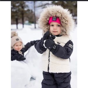 Noruk Sam Baby One-Piece Snowsuit Bunting Black and Cream 12‎ months